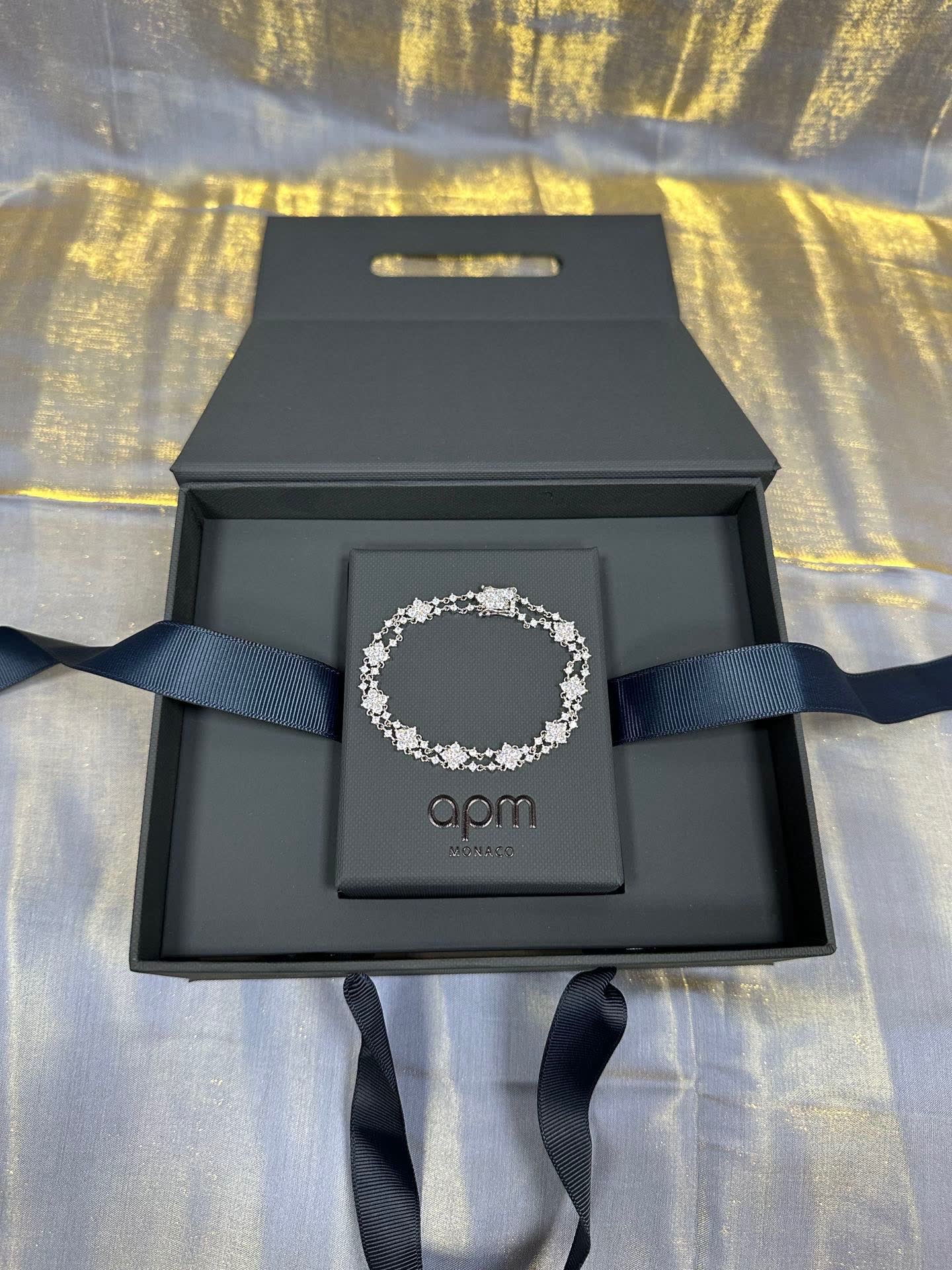 APM Monaco Double Row Diamond Bracelet